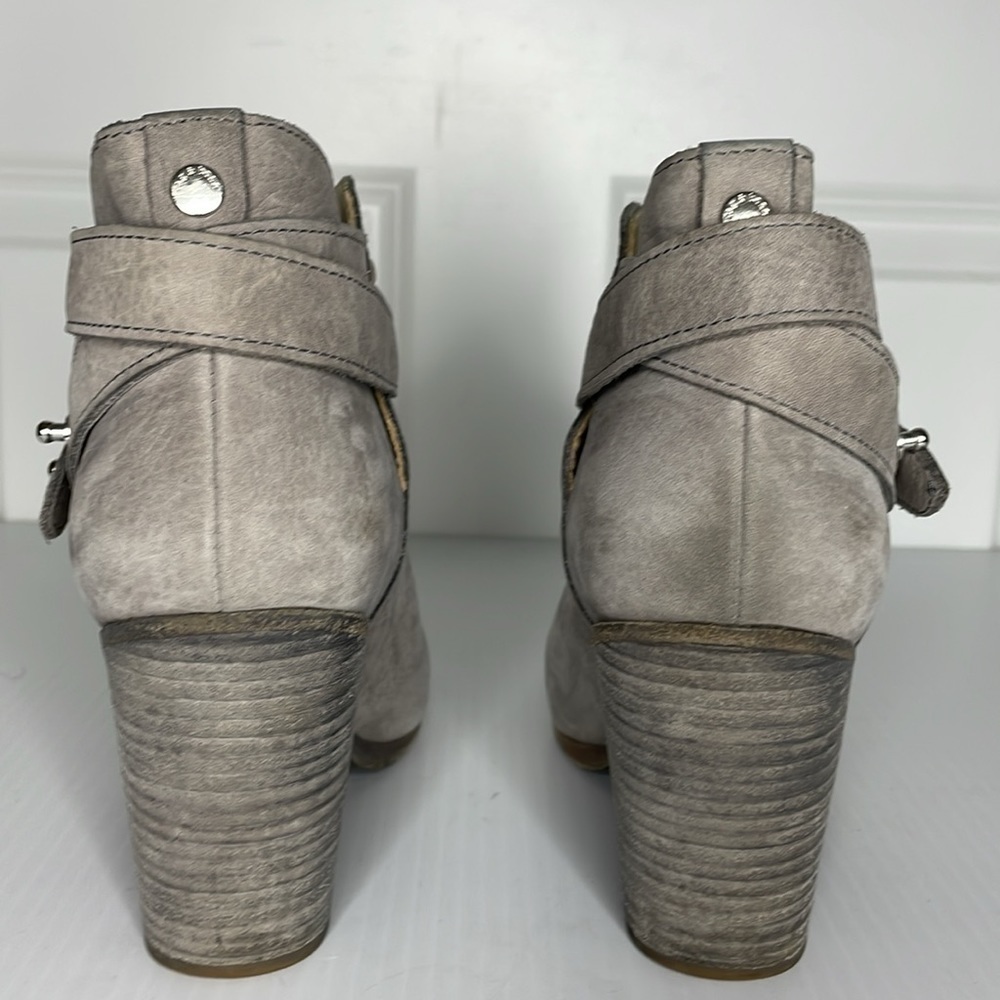 Rag & Bone Boots Ankle Harrow Booties Size 8.5 Grey Suede Heels - Picture 5 of 13